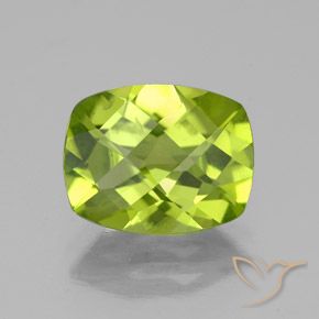 2.60ct Натуральный Ярко-зеленый Перидот, Подушка, Чистота VS