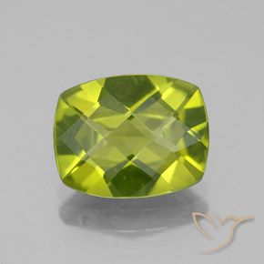 2.54ct Натуральный Ярко-зеленый Перидот, Подушка, Чистота VS