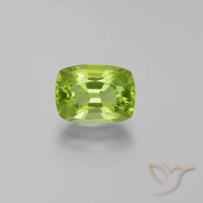 2.49ct Натуральный Средний зеленый Перидот, Подушка, Чистота VS