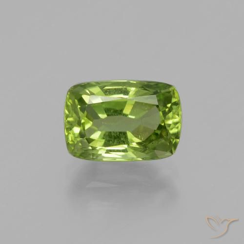 1.98ct Натуральный Средний зеленый Перидот, Подушка, Чистота VS
