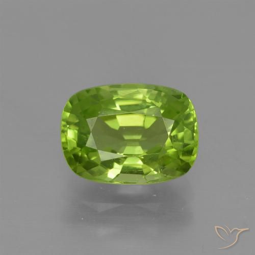 2.04ct Натуральный Желтовато-зеленый Перидот, Подушка, Чистота VS