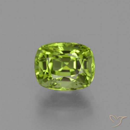 2.22ct Натуральный Средний зеленый Перидот, Подушка, Чистота VS