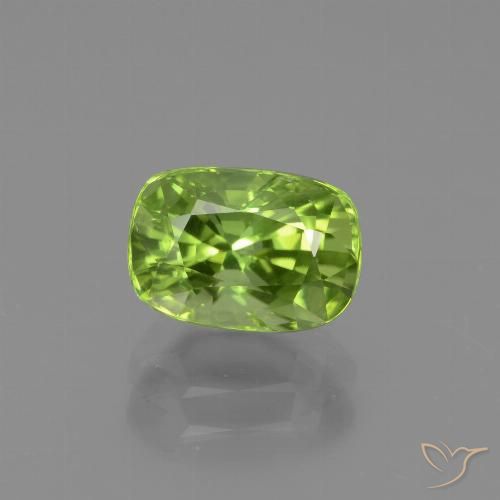 2.00ct Натуральный Желтовато-зеленый Перидот, Подушка, Чистота VS