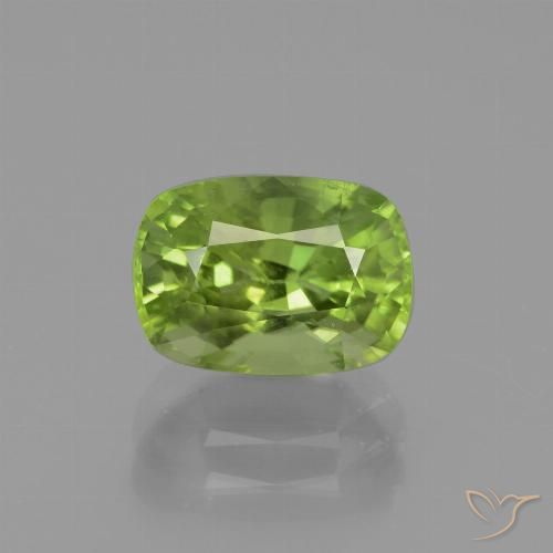 2.40ct Натуральный Средний зеленый Перидот, Подушка, Чистота VS