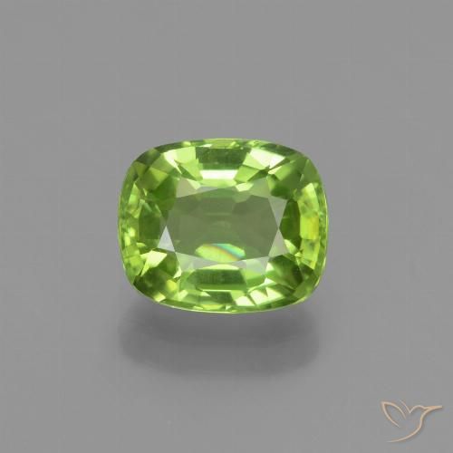 2.13ct Натуральный Средний зеленый Перидот, Подушка, Чистота VS