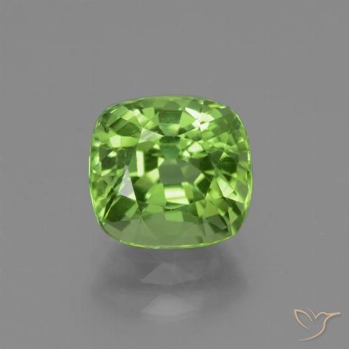 2.10ct Натуральный Средний зеленый Перидот, Подушка, Чистота VS