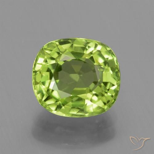 2.30ct Натуральный Желтовато-зеленый Перидот, Подушка, Чистота VS