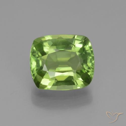2.09ct Натуральный Ярко-зеленый Перидот, Подушка, Чистота VS