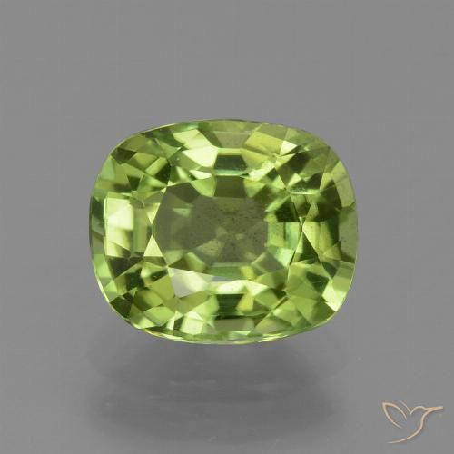 2.42ct Натуральный Средний зеленый Перидот, Подушка, Чистота VS