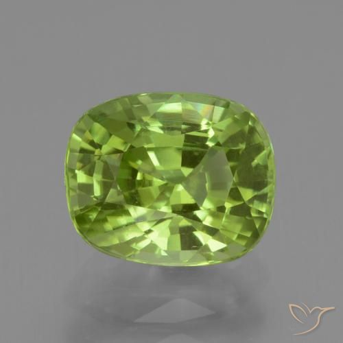 2.23ct Натуральный Средний зеленый Перидот, Подушка, Чистота VS