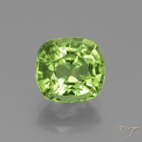 2.14ct Натуральный Желтовато-зеленый Перидот, Подушка, VVS-VS