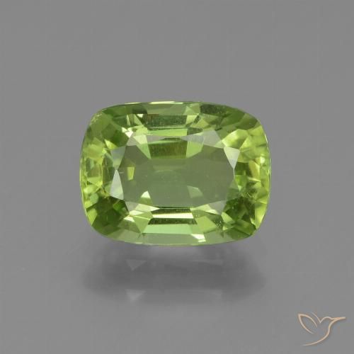 1.96ct Натуральный Средний зеленый Перидот, Подушка, Чистота VS