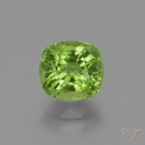 2.40ct Натуральный Средний зеленый Перидот, Подушка, Чистота VS