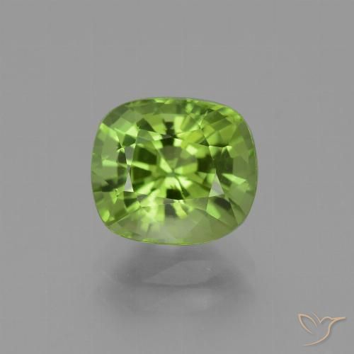 2.41ct Натуральный Средний зеленый Перидот, Подушка, VVS-VS