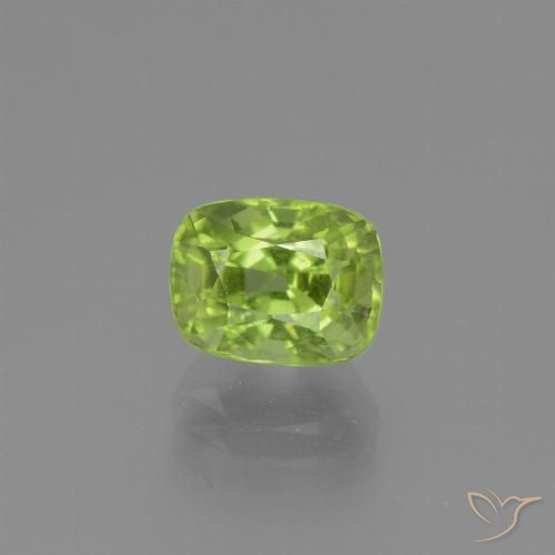 2.55ct Натуральный Средний зеленый Перидот, Подушка, Чистота VS