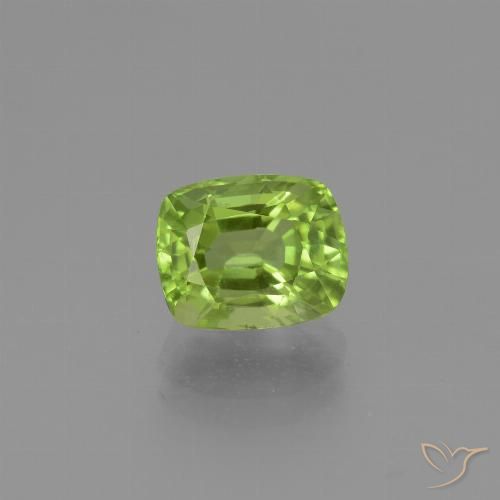 2.42ct Натуральный Средний зеленый Перидот, Подушка, Чистота VS