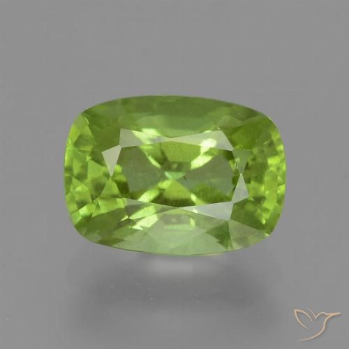 2.51ct Натуральный Средний зеленый Перидот, Подушка, Чистота VS