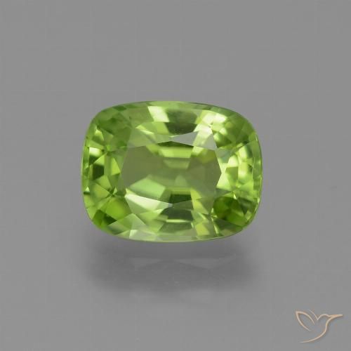 2.48ct Натуральный Средний зеленый Перидот, Подушка, Чистота VS