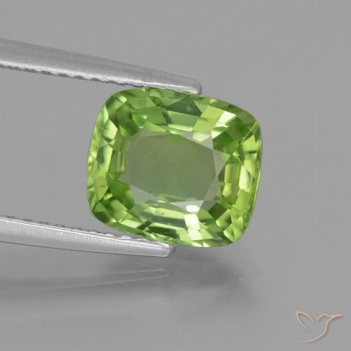 2.48ct Натуральный Средний зеленый Перидот, Подушка, Чистота VS