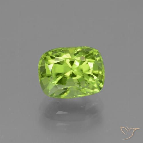 2.05ct Натуральный Средне-светло-зеленый Перидот, Подушка, VVS-VS