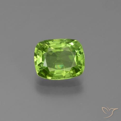 1.91ct Натуральный Средний зеленый Перидот, Подушка, Чистота VS