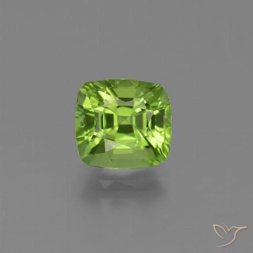 2.00ct Натуральный Средний зеленый Перидот, Подушка, VVS-VS