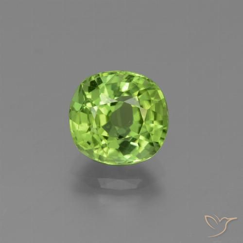 2.26ct Натуральный Средний зеленый Перидот, Подушка, Чистота VS