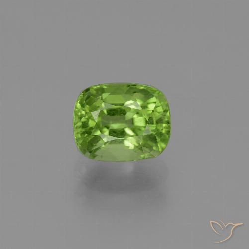 1.98ct Натуральный Ярко-зеленый Перидот, Подушка, Чистота VS