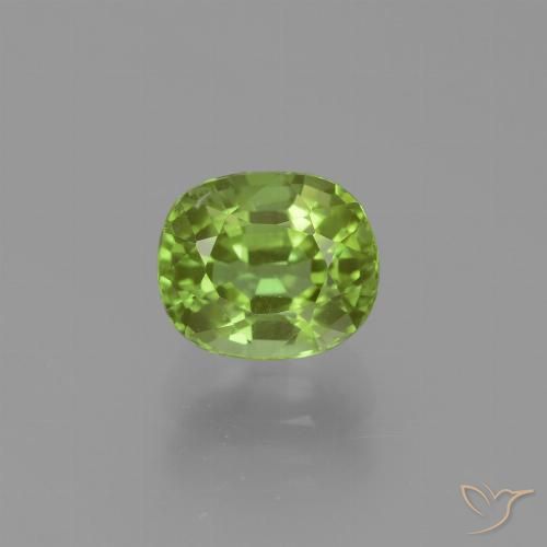2.24ct Натуральный Ярко-зеленый Перидот, Подушка, VS-SI