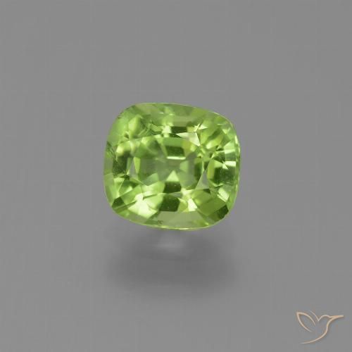 2.01ct Натуральный Ярко-зеленый Перидот, Подушка, Чистота VS