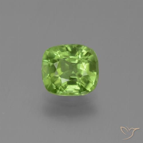 2.03ct Натуральный Средний зеленый Перидот, Подушка, VS-SI