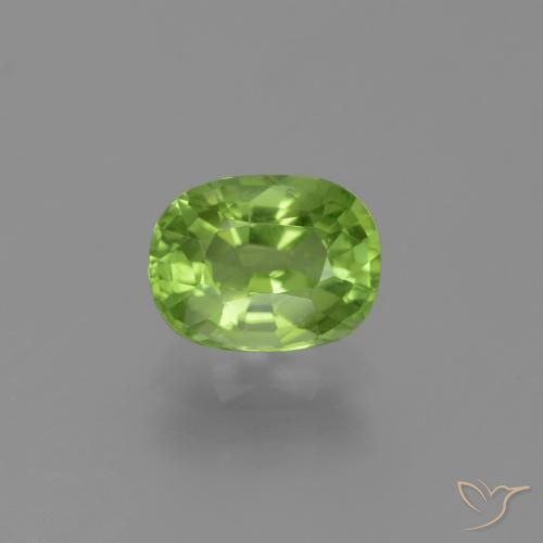 1.98ct Натуральный Средний зеленый Перидот, Подушка, VVS-VS