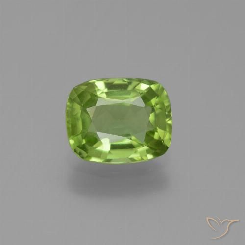 2.01ct Натуральный Средний зеленый Перидот, Подушка, Чистота VS