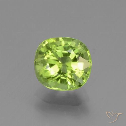 1.95ct Натуральный Желтовато-зеленый Перидот, Подушка, Чистота VS