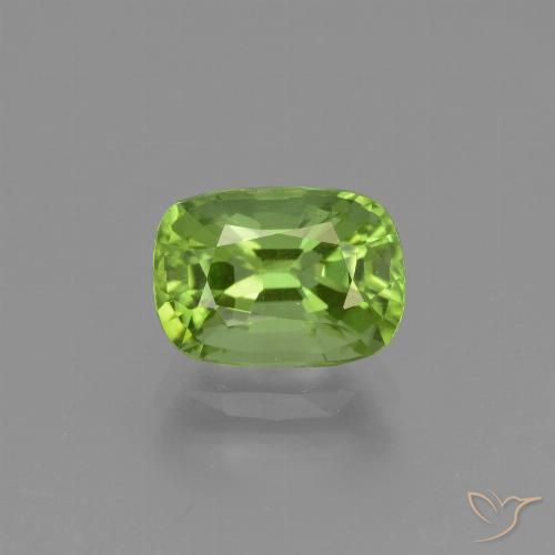 2.20ct Натуральный Средний зеленый Перидот, Подушка, Чистота VS