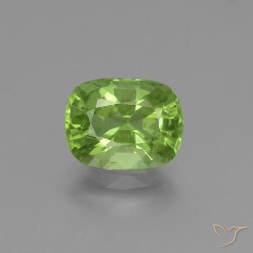 2.47ct Натуральный Средний зеленый Перидот, Подушка, Чистота VS