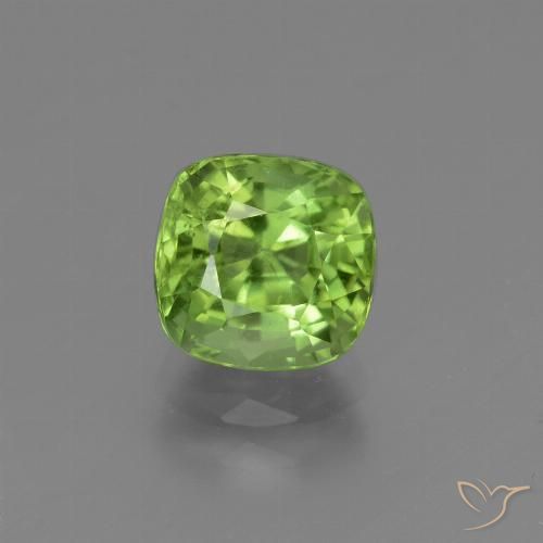 2.00ct Натуральный Ярко-зеленый Перидот, Подушка, Чистота VS