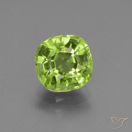 2.06ct Натуральный Средне-светло-зеленый Перидот, Подушка, Чистота VS