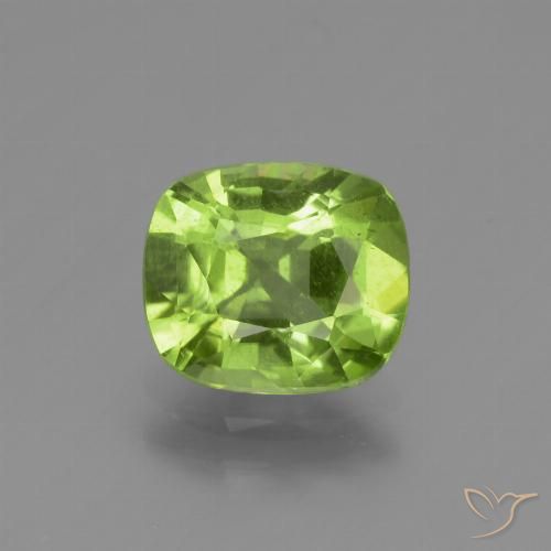 1.98ct Натуральный Средний зеленый Перидот, Подушка, Чистота VS