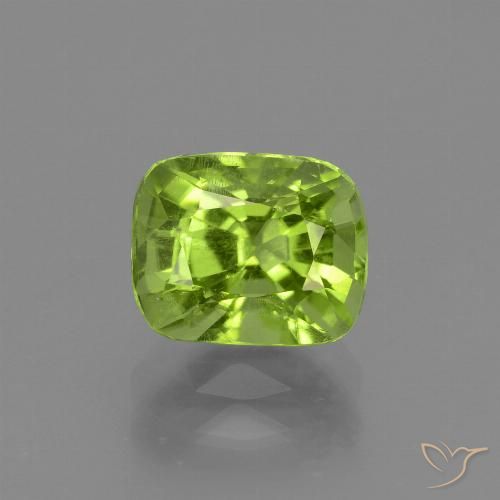 2.13ct Натуральный Средний зеленый Перидот, Подушка, VS-SI