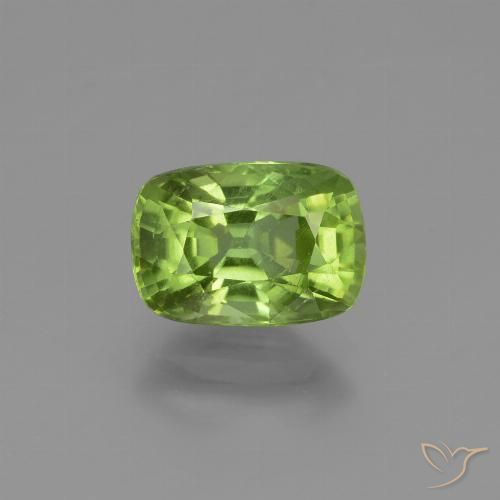 2.36ct Натуральный Ярко-зеленый Перидот, Подушка, Чистота VS
