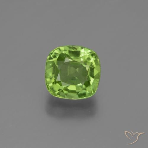 2.00ct Натуральный Ярко-зеленый Перидот, Подушка, Чистота VS