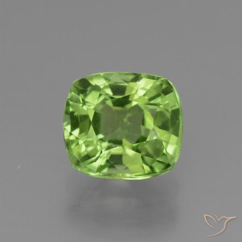2.05ct Натуральный Ярко-зеленый Перидот, Подушка, Чистота VS