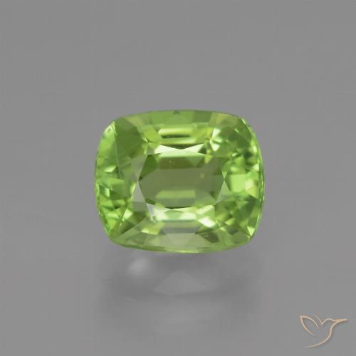 2.29ct Натуральный Средний зеленый Перидот, Подушка, Чистота VS