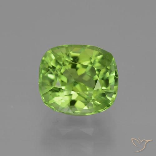 2.32ct Натуральный Средний зеленый Перидот, Подушка, Чистота VS