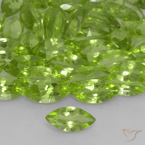 0.50ct Натуральный Светло-живой зеленый Перидот, Маркиза, Чистота VS