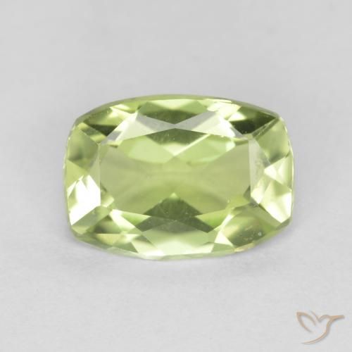 0.99ct Натуральный Светло-зеленый Перидот, Подушка, VVS-VS