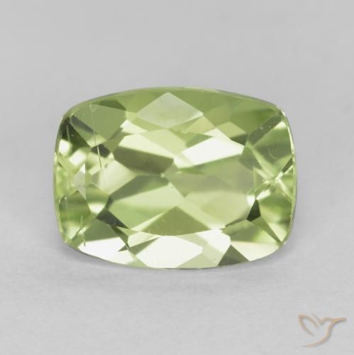1.44ct Натуральный Светло-живой зеленый Перидот, Подушка, Чистота VS