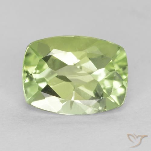 1.41ct Натуральный Светло-живой зеленый Перидот, Подушка, Чистота VS