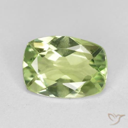 1.10ct Натуральный Теплый зеленый Перидот, Подушка, Чистота VS
